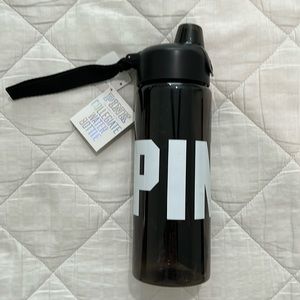 NWT PINK black//white water bottle with socks